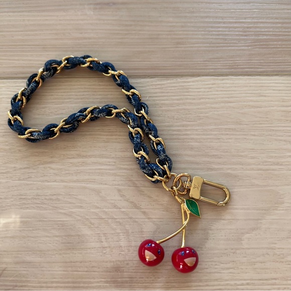 Louis Vuitton x Murakami Denim Cerise Cherry Phone Holder - Picture 2 of 12